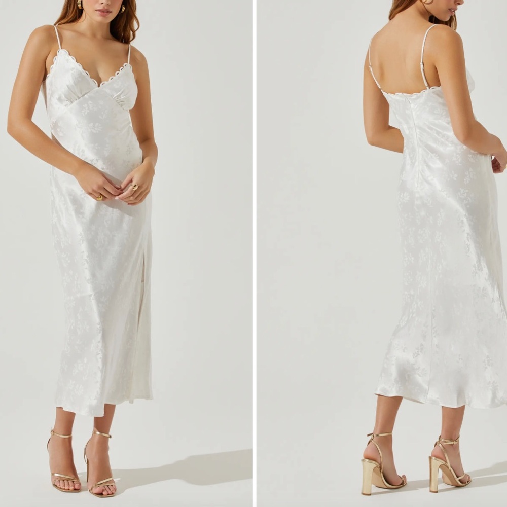 ASTR the label Florentina Floral Satin Midi Slipdress